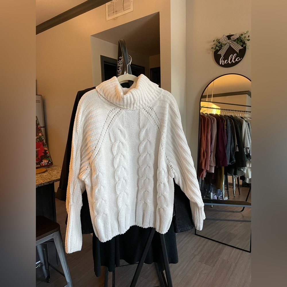 White Turtleneck Sweater